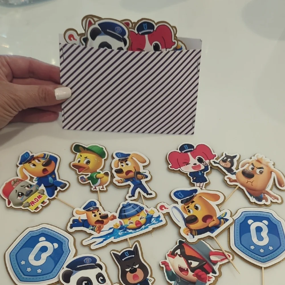 Sheriff Labrador Cupcake Toppers